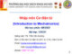 Bài giảng Nhập môn Cơ điện tử: Chương 1 - TS. Trần Văn Hướng