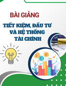 Bài giảng môn Tiết kiệm, đầu tư và hệ thống tài chính